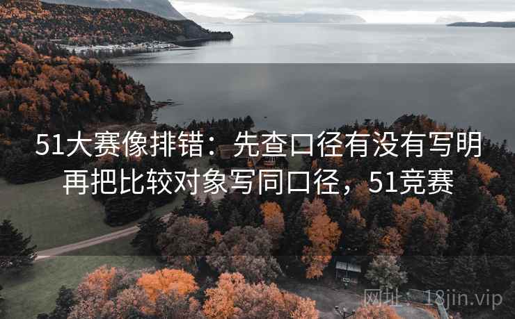 51大赛像排错：先查口径有没有写明再把比较对象写同口径，51竞赛