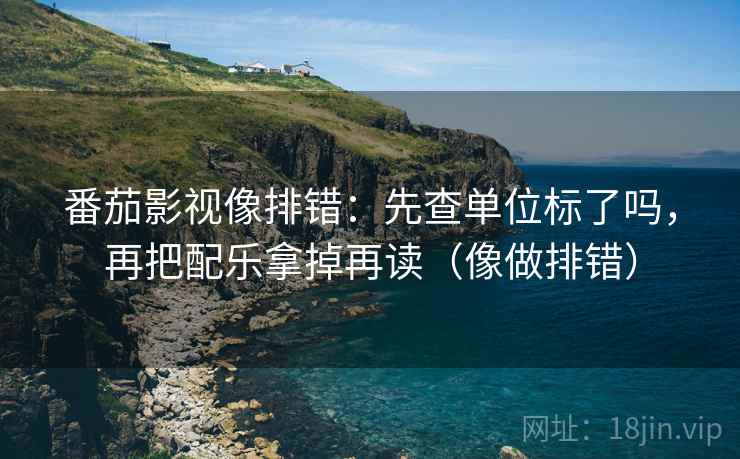 番茄影视像排错：先查单位标了吗，再把配乐拿掉再读（像做排错）